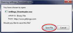 jet bingo download instructions save file