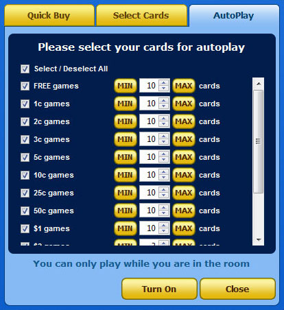 jet bingo autodaub autoplay feature