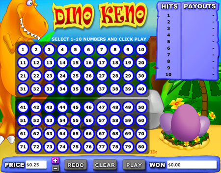 jet bingo dino keno online casino game