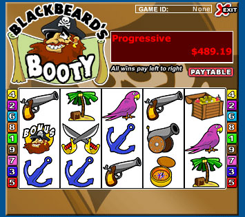 jet bingo blackbeards booty 5 reel online slots game