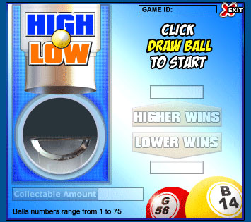 jet bingo high low online instant win game