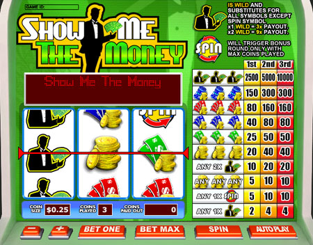 jet bingo show me the money 3 reel online slots game