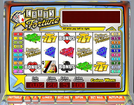 jet bingo cards of fortune 5 reel online slots game