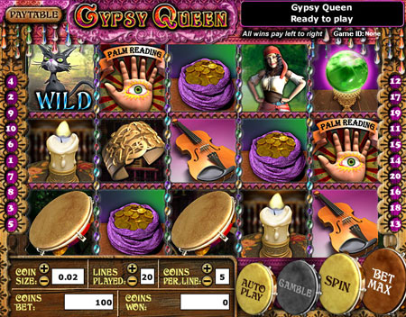 jet bingo gypsy queen 5 reel online slots game